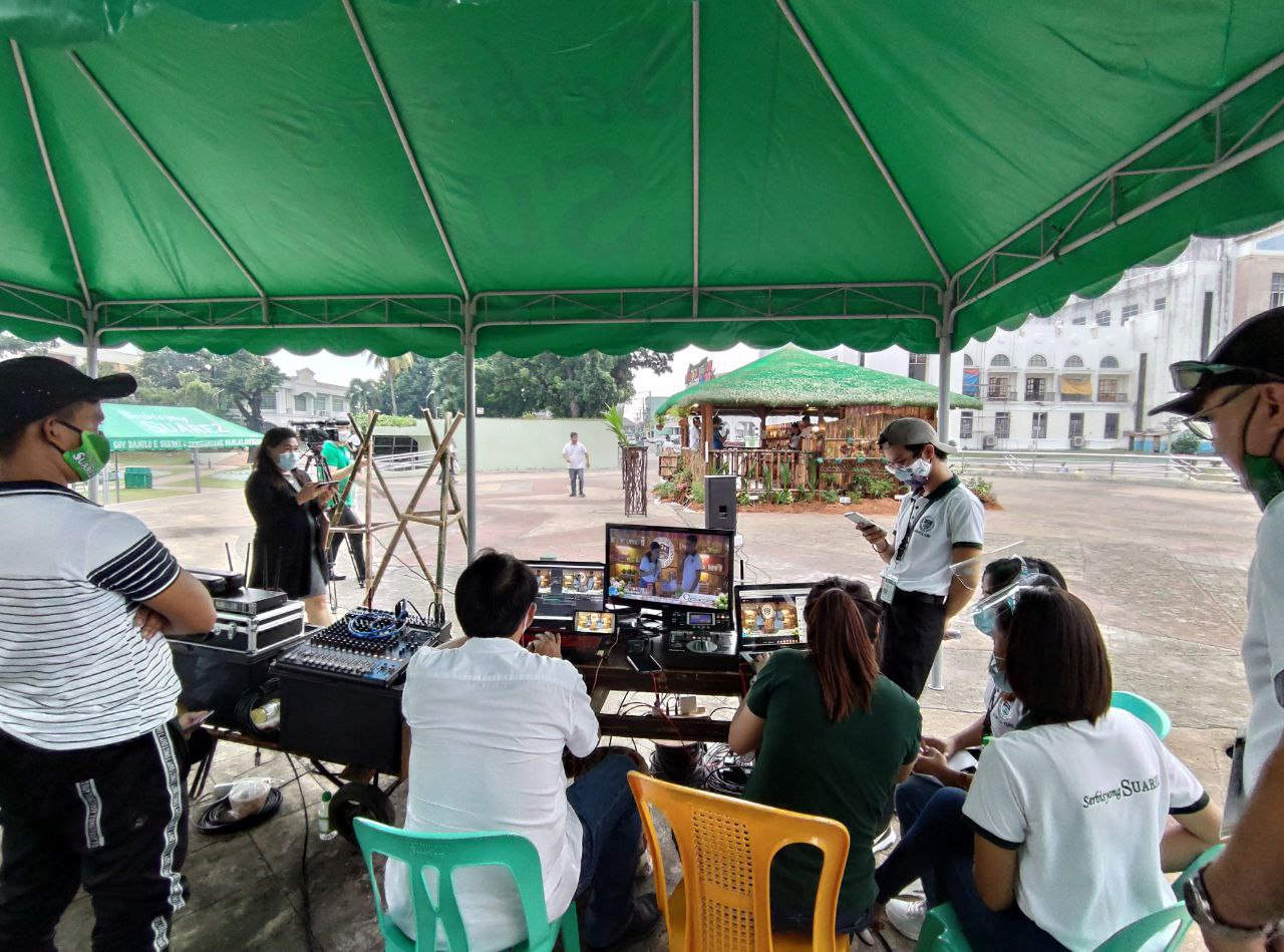 Shown is the tent with PLDT's FTTH line for the festival's online booth.