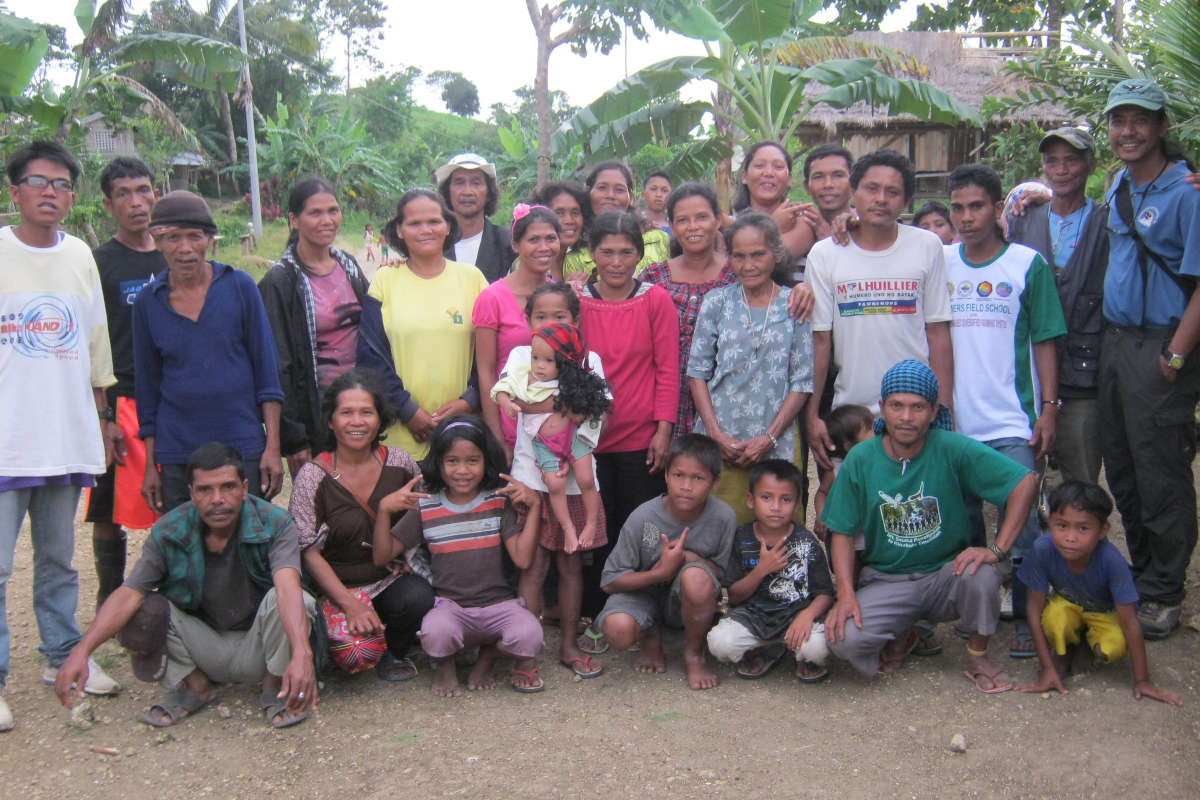 The Sinaka Eagle Bagtok Napunagan Kayupaton Association (SEBNAKA) community gather together in Barangay Tumanding. 