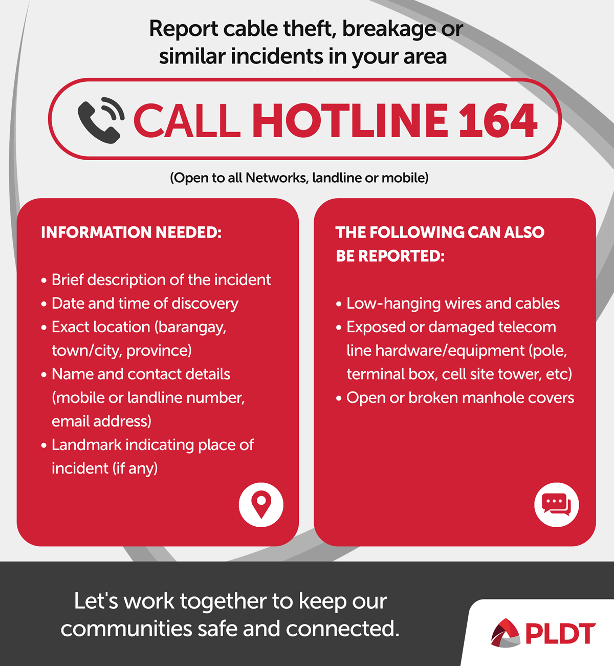 pldt-activates-hotline-164-for-reporting-cable-theft-pldt