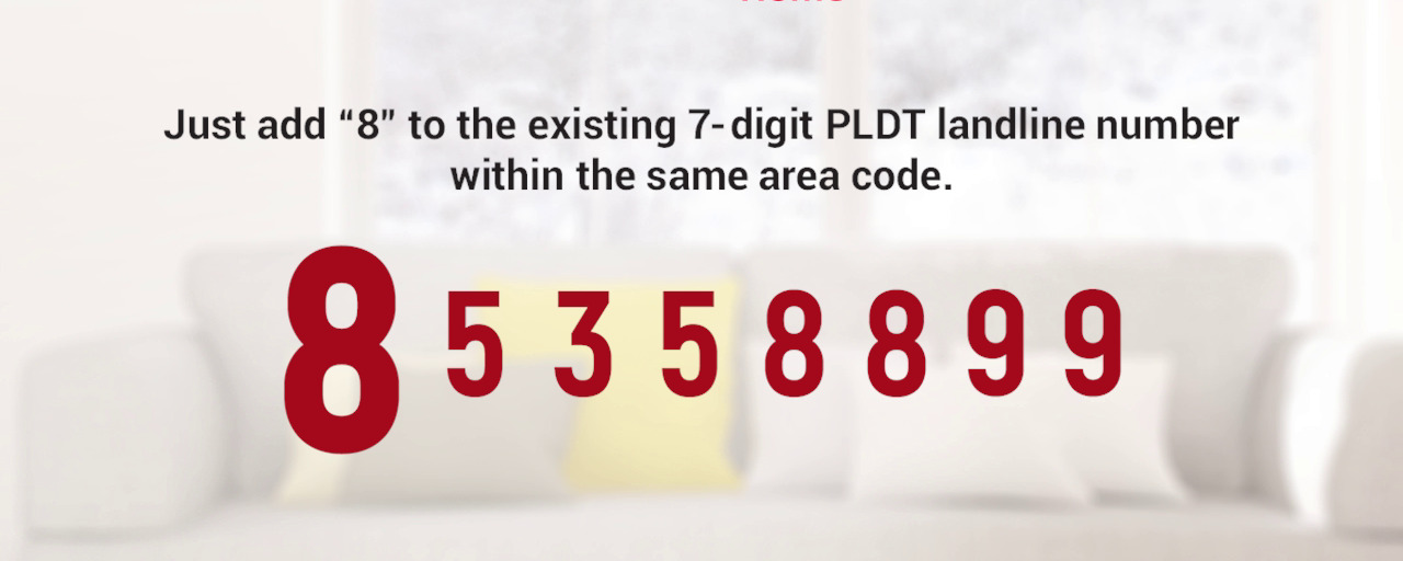 Just add 8 to the existing 7-digit PLDT landline number within the same area code
